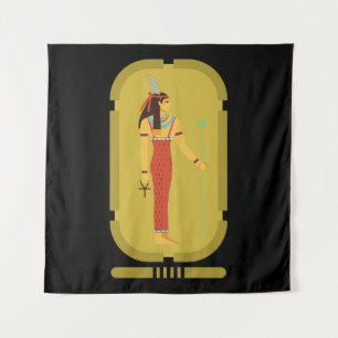 Maat auf goldenem Kartusche Wandteppich
