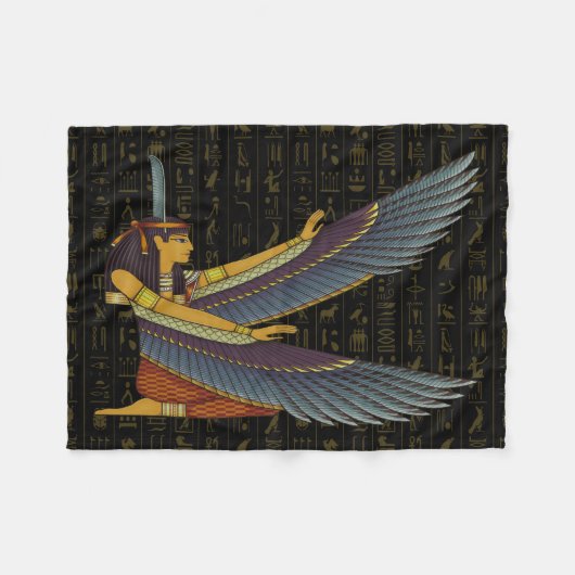 Ma'at Goddess Fleece Blanket (Vorderseite (Horizontal))