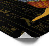 Ma'at Goddess on Hieroglyphs Poster (Ecke)