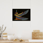 Ma'at Goddess on Hieroglyphs Poster (Küche)
