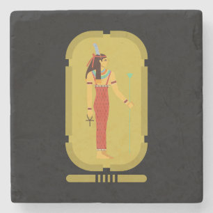 Maat On Gold Cartouche Steinuntersetzer