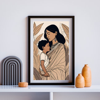 Maatr Sanskrit Kunst Druck Poster