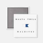 Maaya Thila Maldives Alpha Dive Flag Magnet (Vorderseite/Rückseite)