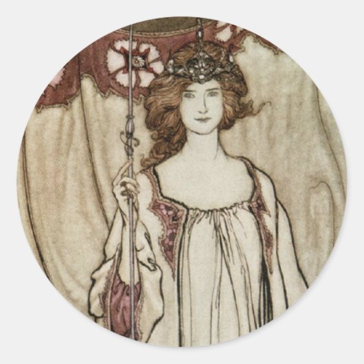 Mab Fairies Midfrau Art Nouveau Sticker (Vorderseite)