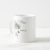 MABA Kaffee-Tasse mit Arbeitskraftbiene u. -logo Kaffeetasse (Vorderseite Links)