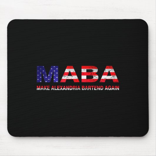 Maba Make Aoc Andria Ocasio-cortez Bartend Again U Mousepad (Vorne)