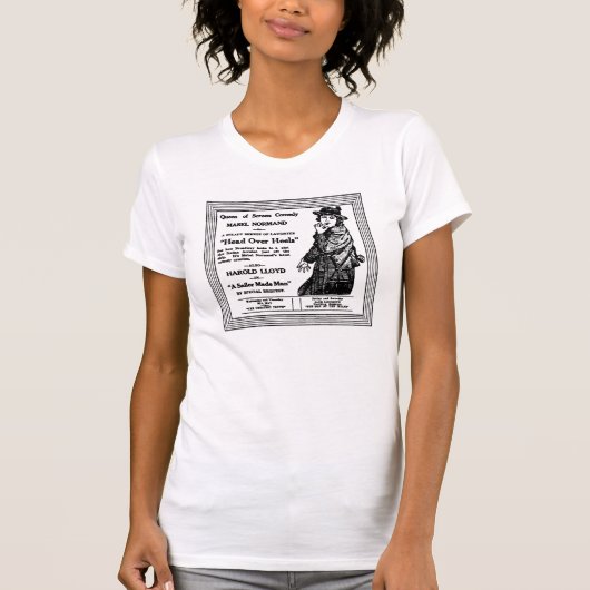 Mabel Normand HEAD OVER HEELSE 1922 T-Shirt (Vorderseite)