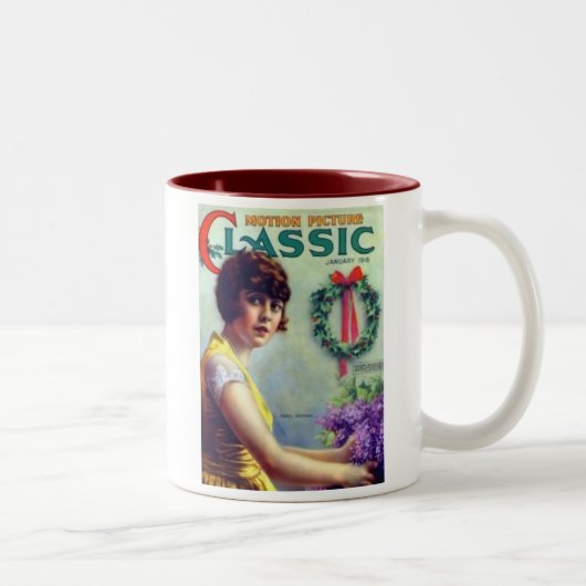 Mabel Normand WeihnachtsTasse Zweifarbige Tasse (Rechts)