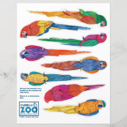 Mabell's Zoo Parrot Cutouts