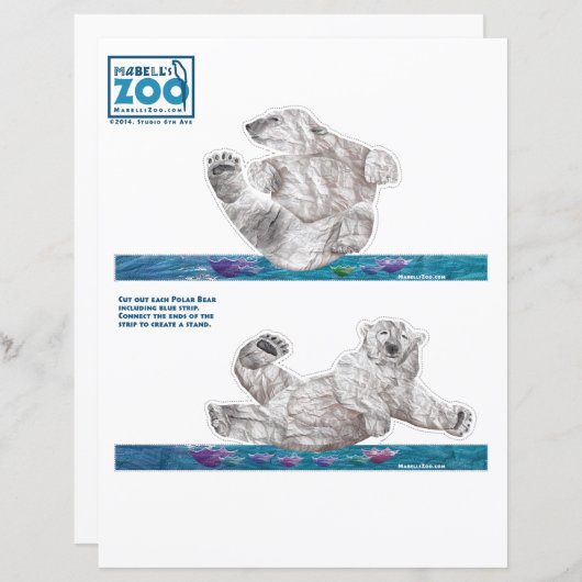 Mabell's Zoo Polar Bears Cutouts (Vorne/Hinten)