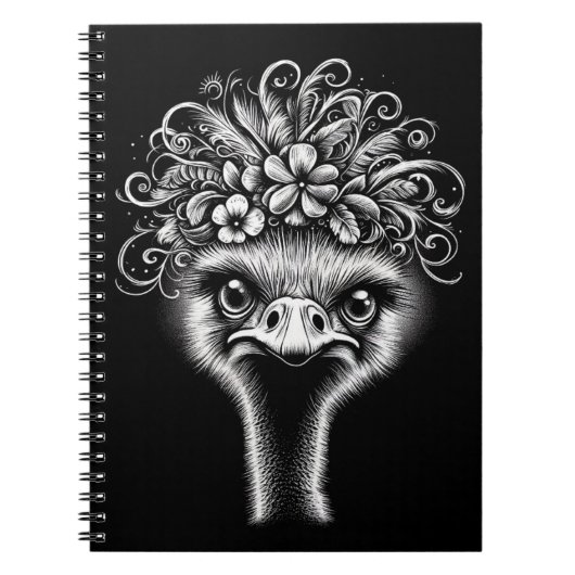 Mable the Ostrich - Artistic Spiral Notebook Notizblock (Vorderseite)