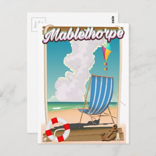Mablethorpe Holiday Poster Postkarte (Vorne/Hinten)