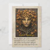 Mabon Autumn Equinox Greeting Card Dankeskarte (Vorderseite)