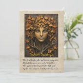 Mabon Autumn Equinox Greeting Card Dankeskarte (Stehend Vorderseite)