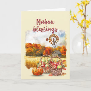 Mabon Blessings Wiccan Pagan Grußkarte Karte