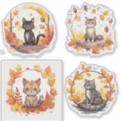 Mabon Cats Vinyl Sticker Set (Vorderseite)