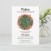 Mabon Fall Equinox Celtic Triskelion Harvest Einladung (Stehend Vorderseite)