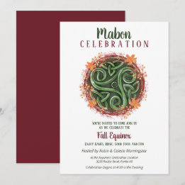 Mabon Fall Equinox Celtic Triskelion Harvest Einladung