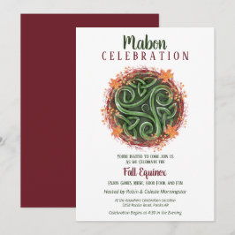 Mabon Fall Equinox Celtic Triskelion Harvest Einladung
