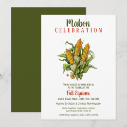 Mabon Fall Equinox Harvest Corn Bouquet Einladung