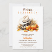 Mabon Harvest Fall Equinox Boots & Pumpkins Einladung (Vorderseite)