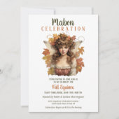 Mabon Harvest Fall Equinox Retro Fairy Einladung (Vorderseite)