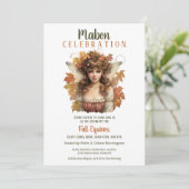 Mabon Harvest Fall Equinox Retro Fairy Einladung (Stehend Vorderseite)