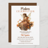 Mabon Harvest Fall Equinox Retro Fairy Einladung (Vorne/Hinten)