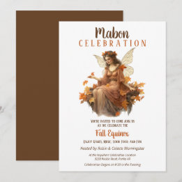 Mabon Harvest Fall Equinox Retro Fairy Einladung