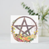 Mabon Harvest Pentagramm Herbst Equinox Karte (Stehend Vorderseite)