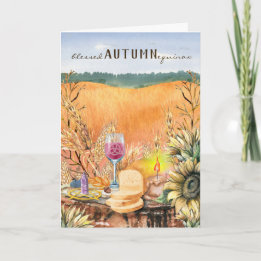 Mabon Herbst Equinox Fall Altar-Weizenfeld Karte