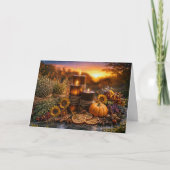 Mabon Herbst- oder Tagundnachtgleiche Kerzen Kräut Karte (Vorderseite)