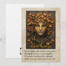 Mabon Herbst-Tagundnachtgleiche Grußkarte