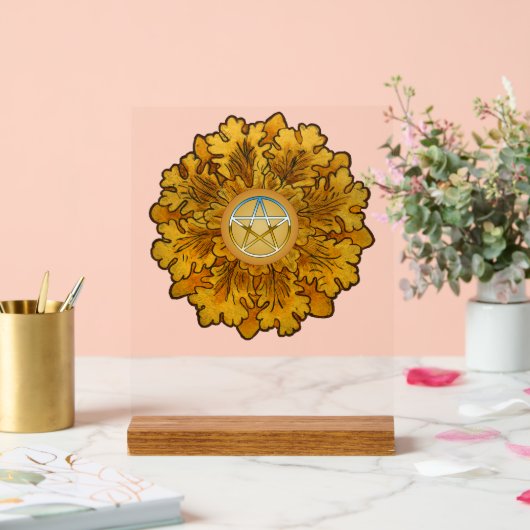 Mabon Oak Blätter Acrylschild (Hochzeit)