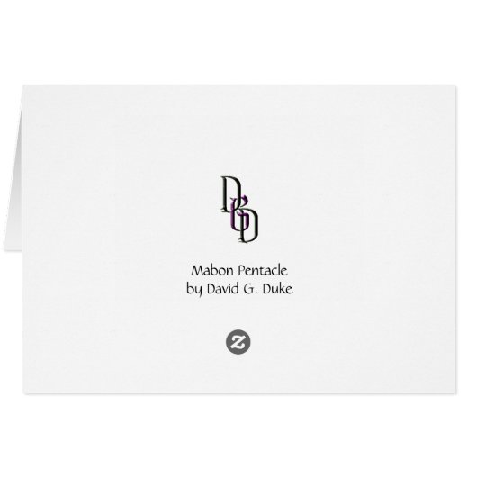 Mabon Pentagramm (Rückseite Horizontal)