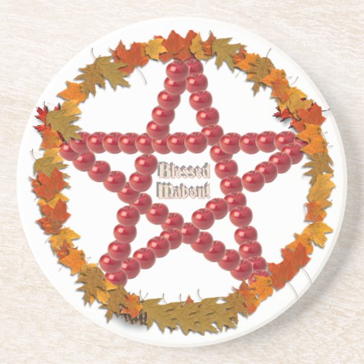 Mabon Pentagramm Getränkeuntersetzer (Vorne)