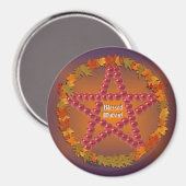 Mabon Pentagramm Magnet (Vorderseite/Rückseite)