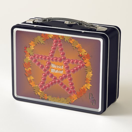 Mabon Pentagramm Metall Brotdose (Rückseite)