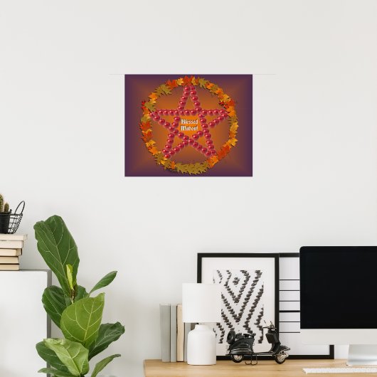Mabon Pentagramm Poster (Heimbüro)