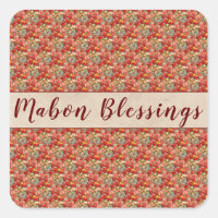 Mabon Segen Herbst Equinox auf Burgund Floral