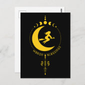 Mabon Segnungen, Hexen, Mond, Weizen Postkarte (Vorne/Hinten)