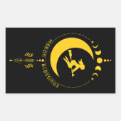 Mabon Segnungen, Hexen, Mond, Weizen Rechteckiger Aufkleber (Vorderseite)