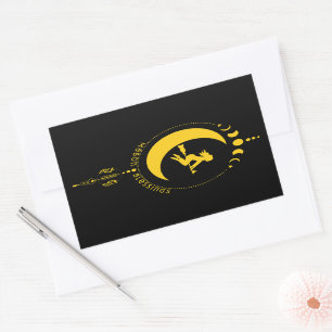 Mabon Segnungen, Hexen, Mond, Weizen Rechteckiger Aufkleber