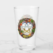 Mabon Weinwanderwege mit Pentagramm Glas (Rückseite)