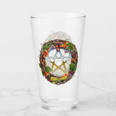 Mabon Weinwanderwege mit Pentagramm Glas (Vorderseite)