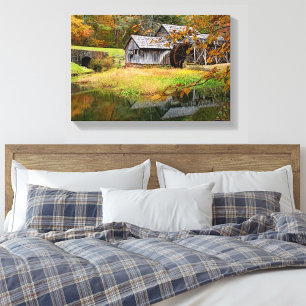 Mabry Mill im Herbst Leinwanddruck