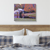 Mabry Mill in Herbst Canvas Print Leinwanddruck (Insitu (Schlafzimmer))