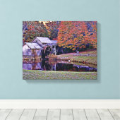 Mabry Mill in Herbst Canvas Print Leinwanddruck (Insitu (Holzboden))