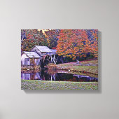 Mabry Mill in Herbst Canvas Print Leinwanddruck (Vorderseite)