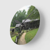 Mabry Mill, Virginia Runde Wanduhr (Winkel)